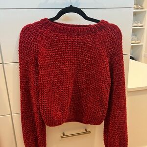 Altar'd State Vibrant Red Crew Neck Sweater